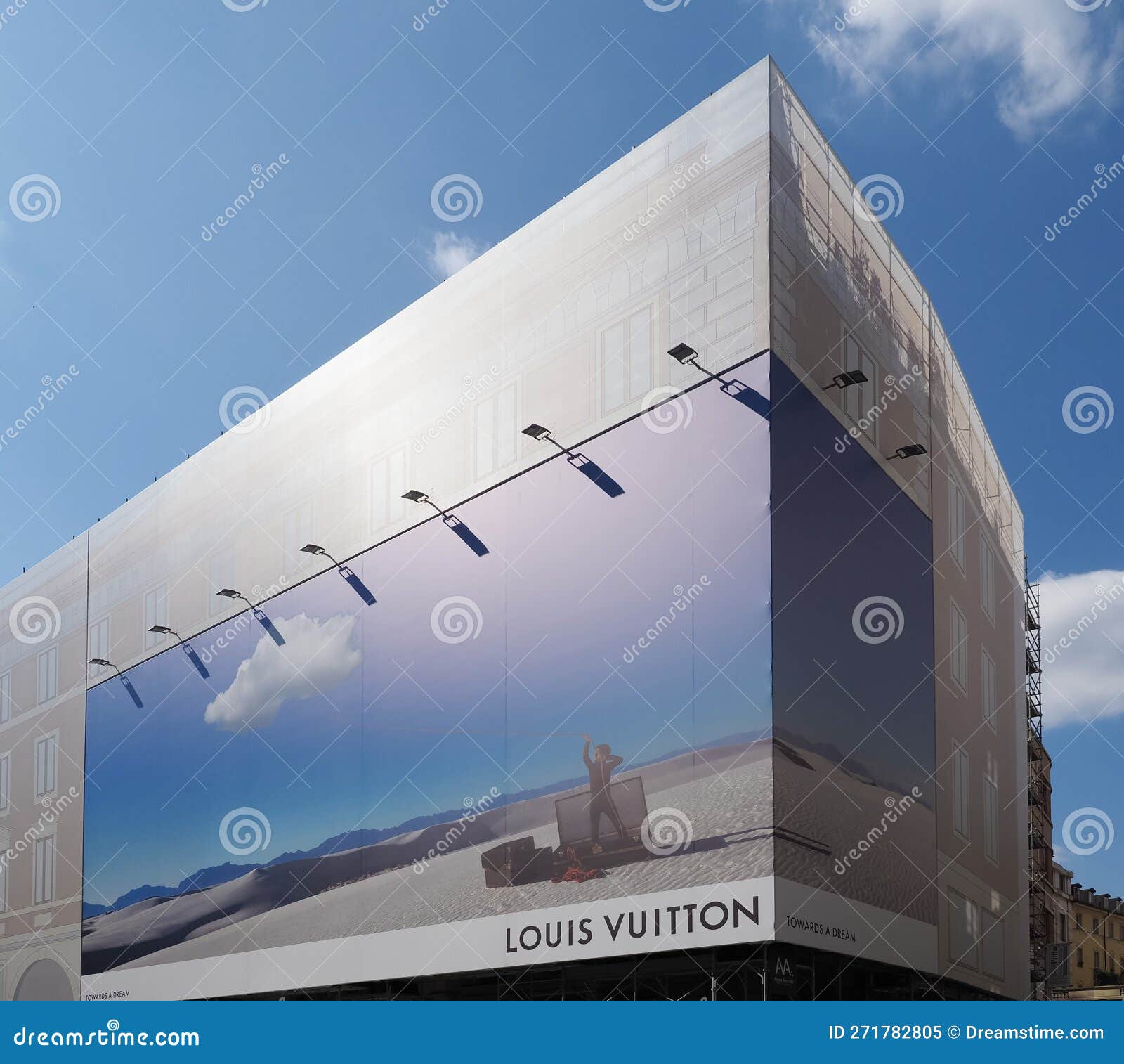 Construction Hoarding On Louis Vuitton Boutique Store On Bond