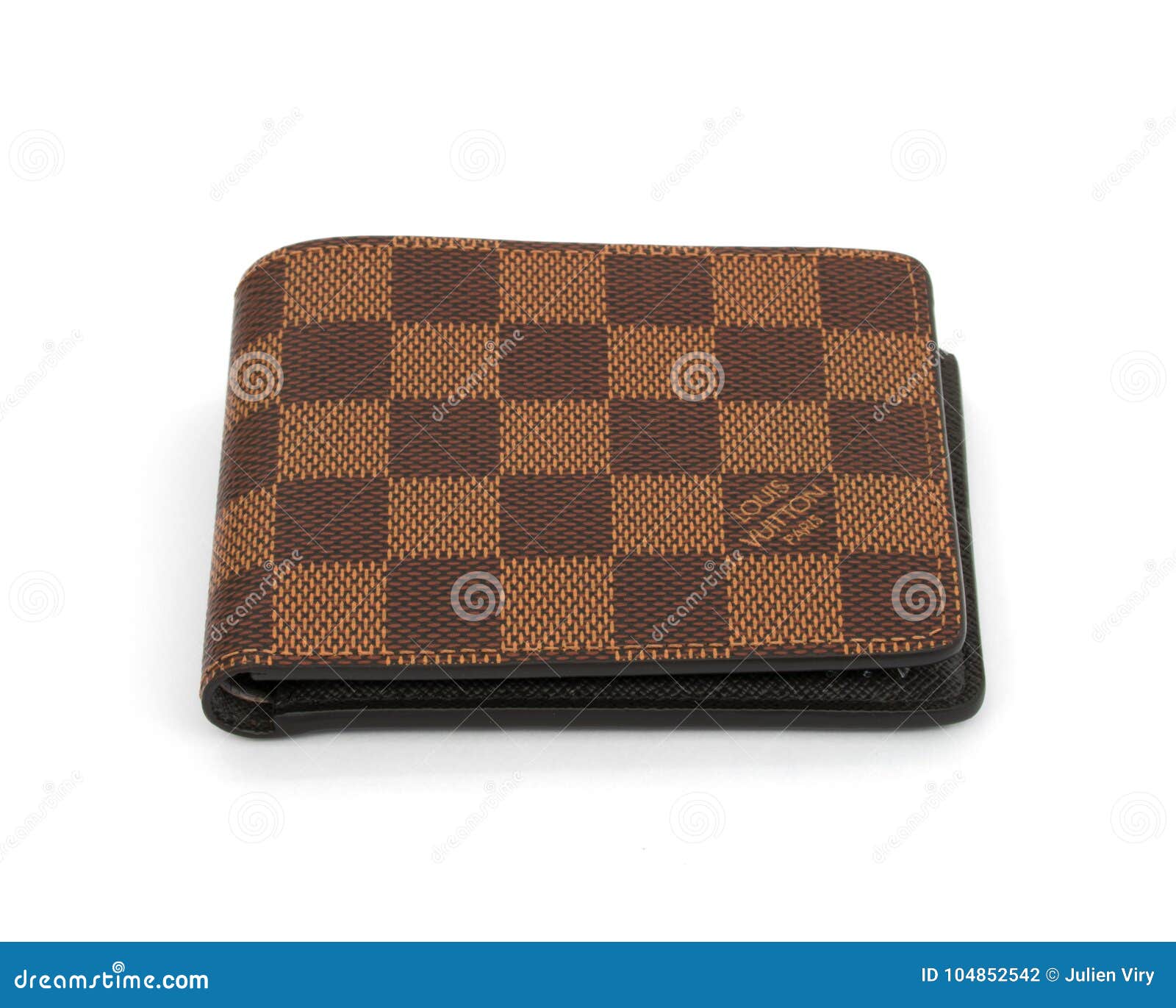 Louis Vuitton Brown Man Wallet Isolated on White Background Editorial  Photography - Image of money, designer: 104852542