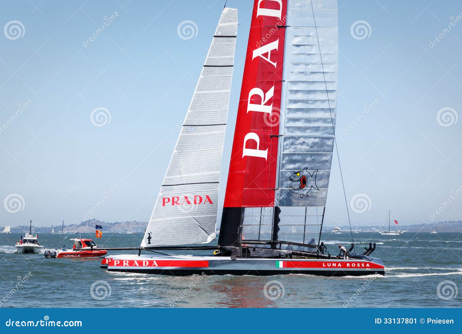 Louis Vuitton Cup Race Team Luna Rossa AC 72 Catamaran Sailboat Editorial Photo - Image: 33137801