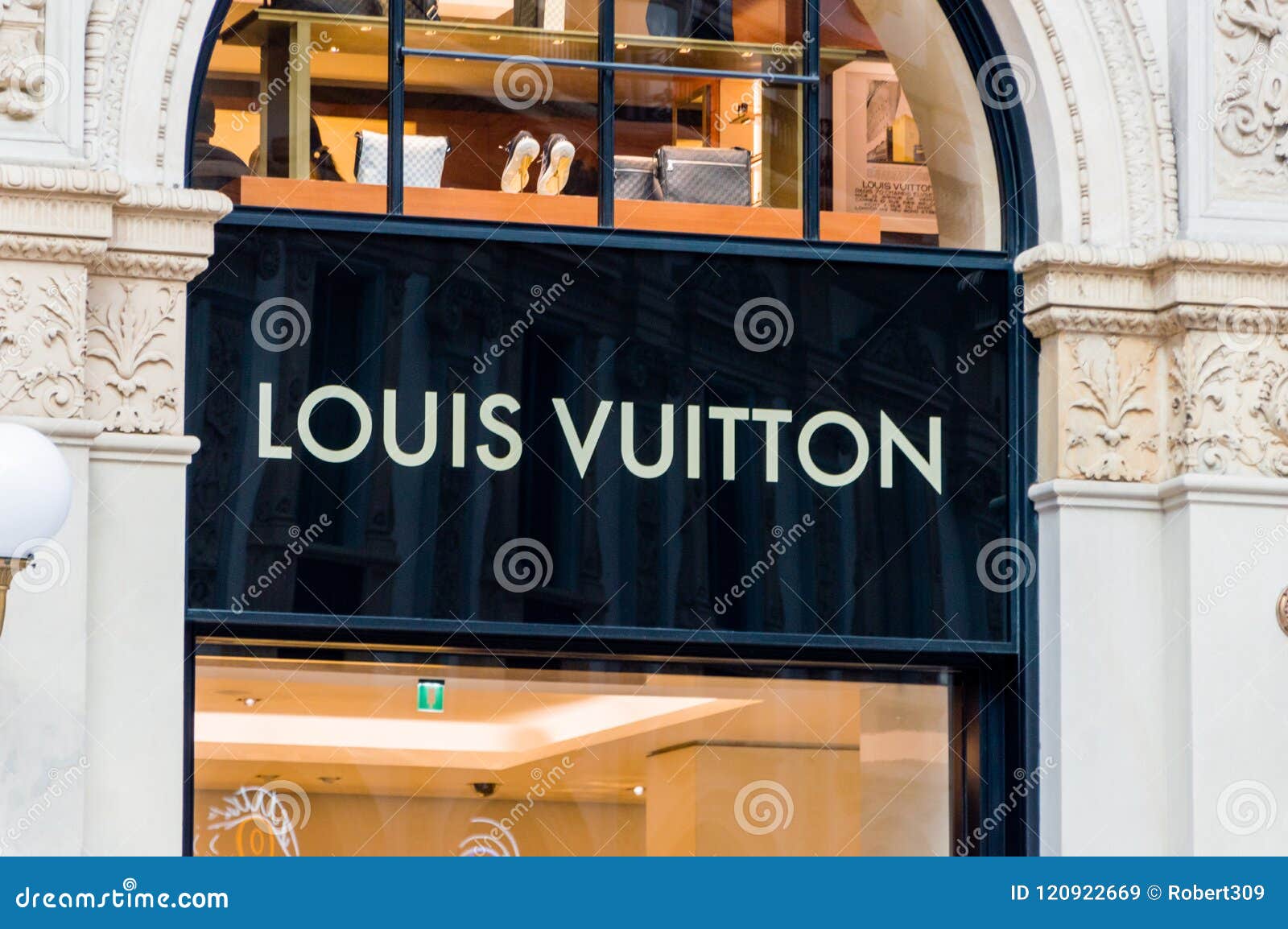 Louis Vuitton Logo At Galleria Vittorio Emanuele II. Editorial Stock Image - Image of gallery ...