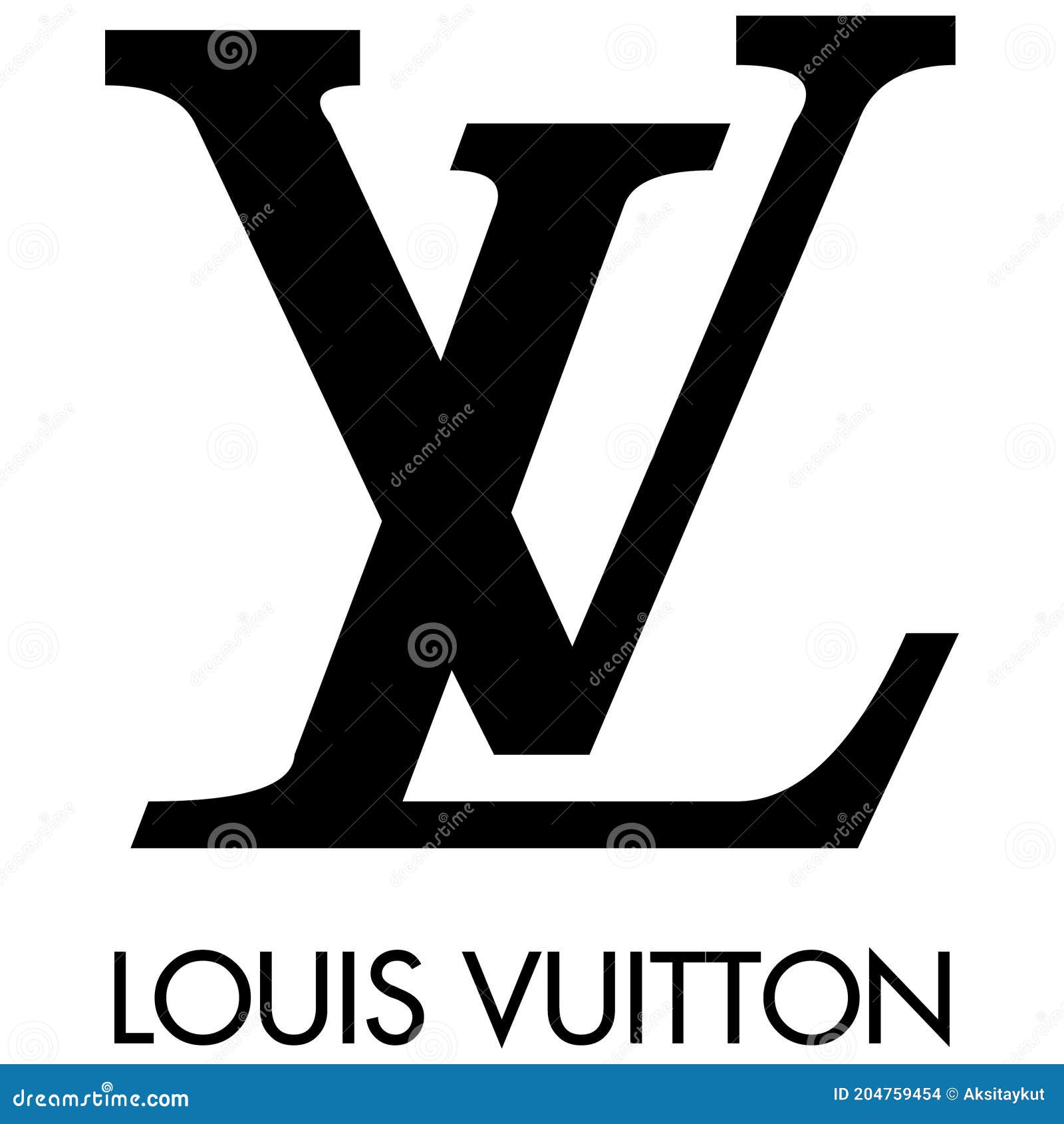 Louis vuitton LV logo on paper texture illustration Stock Photo