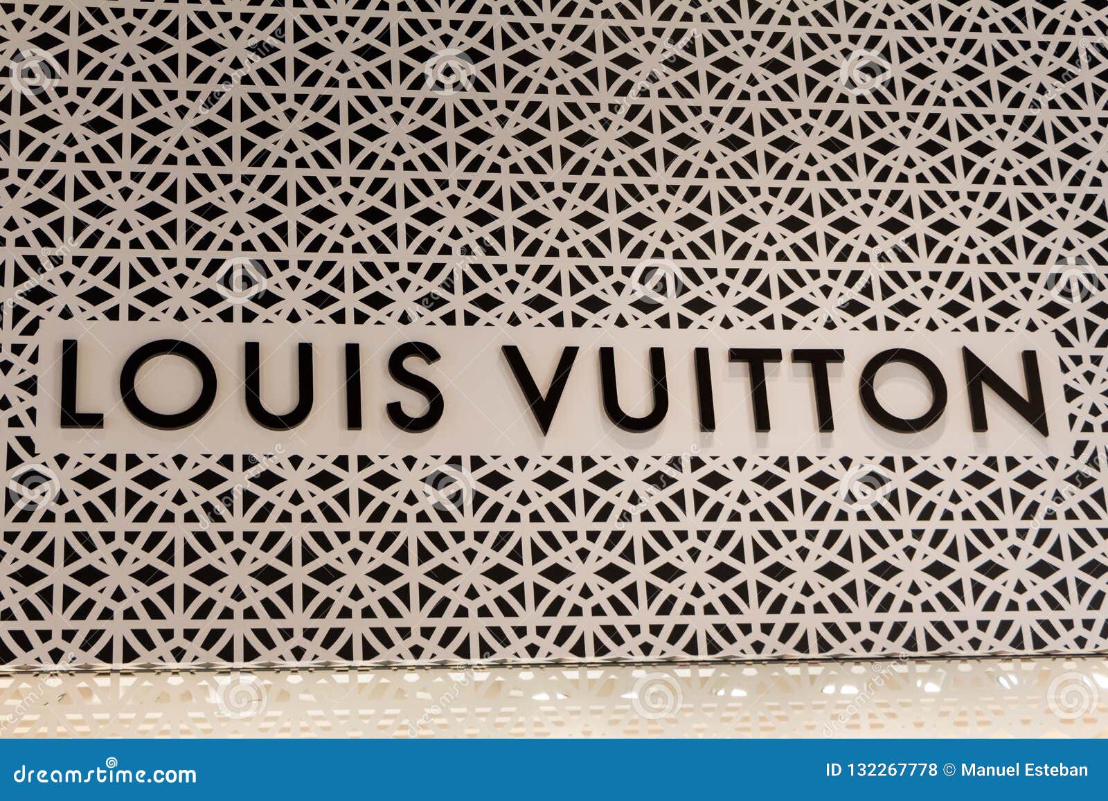 Louis Vuitton Sign Above a Shop Editorial Stock Image - Image of