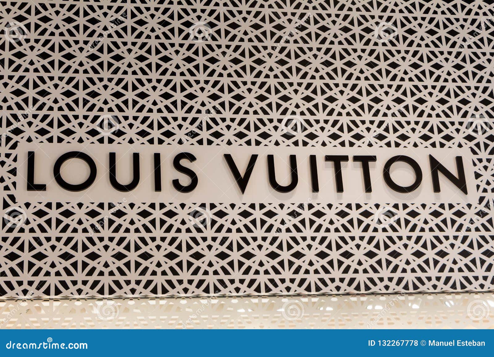 Louis Vuitton Logo on Louis Vuitton`s Shop Editorial Stock Photo