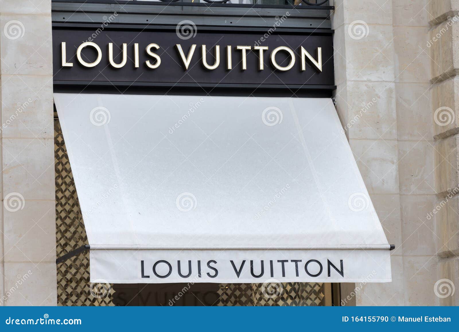 Louis Vuitton Logo On Louis Vuitton`s Shop Editorial Image - Image of outdoors, sell: 164155790