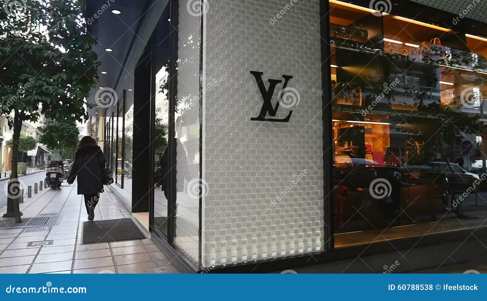 Louis Vuitton Clothing Brand Shop in Siam Paragon Mall. 4K