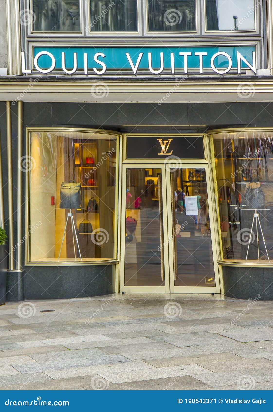 Louis Vuitton Boutique In Paris 1980s Stock Photo - Download Image