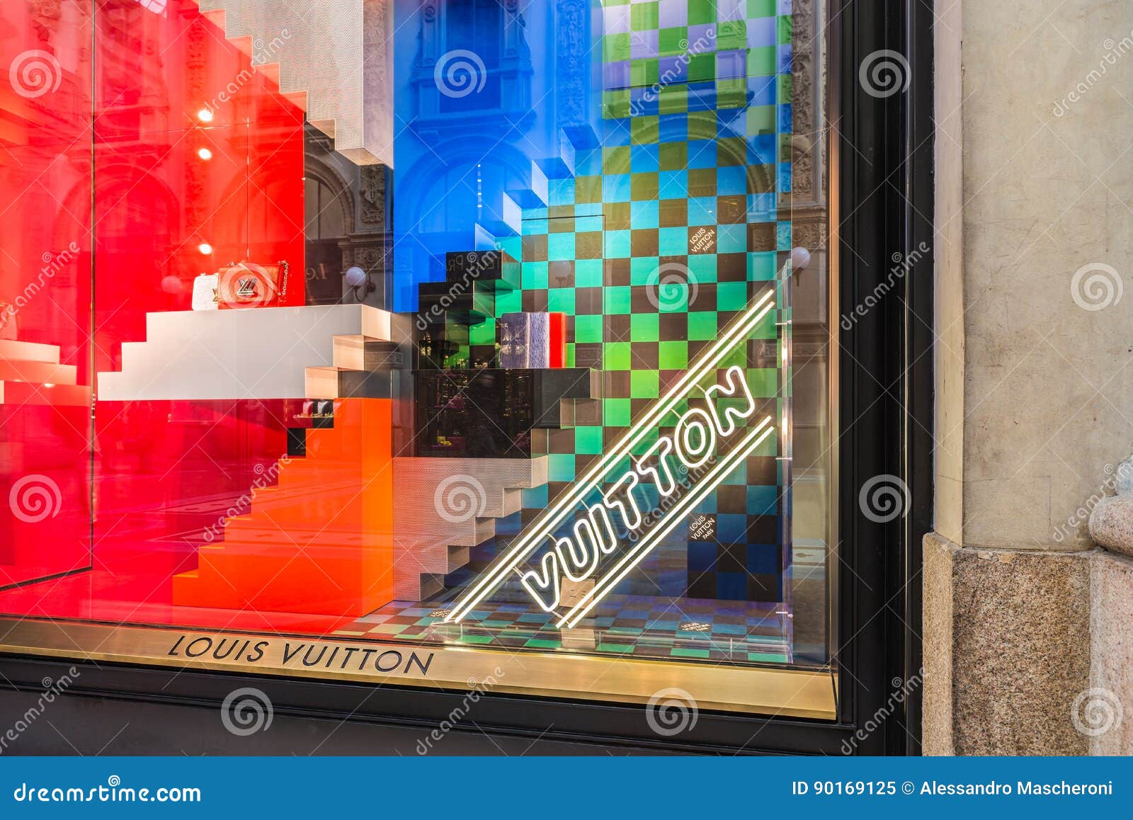 Louis Vuitton Shop At The Gallery Vittorio Emanuele II Piazza Duomo In Milan Center, Italy ...