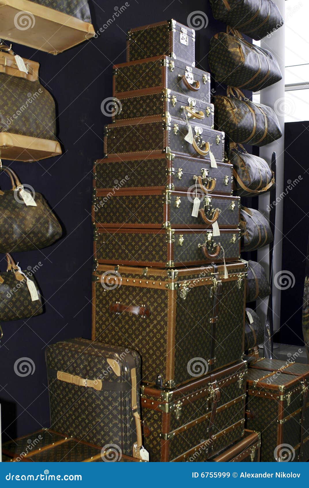 Louis Vuitton stand editorial stock Image handbags 6755999