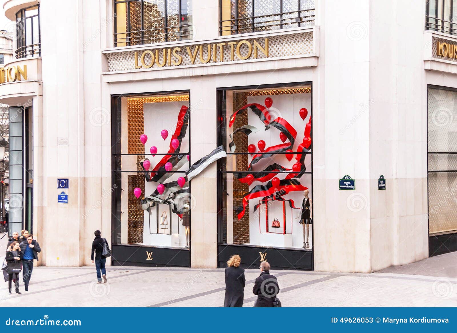 Paris, France - January 31, 2023. Exterior of a Louis Vuitton and