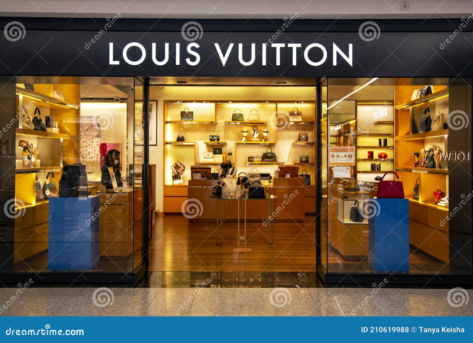 Louis Vuitton Store in a El Corte Ingles Shopping Mall in