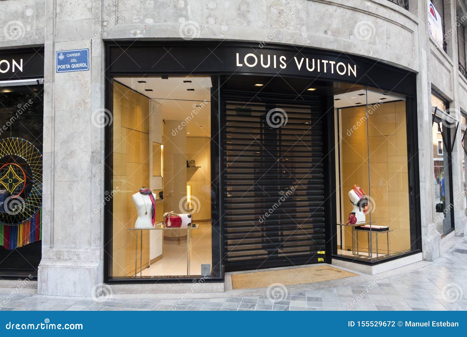 Louis Vuitton Store Facade in Valencia Editorial Photography of building, french:
