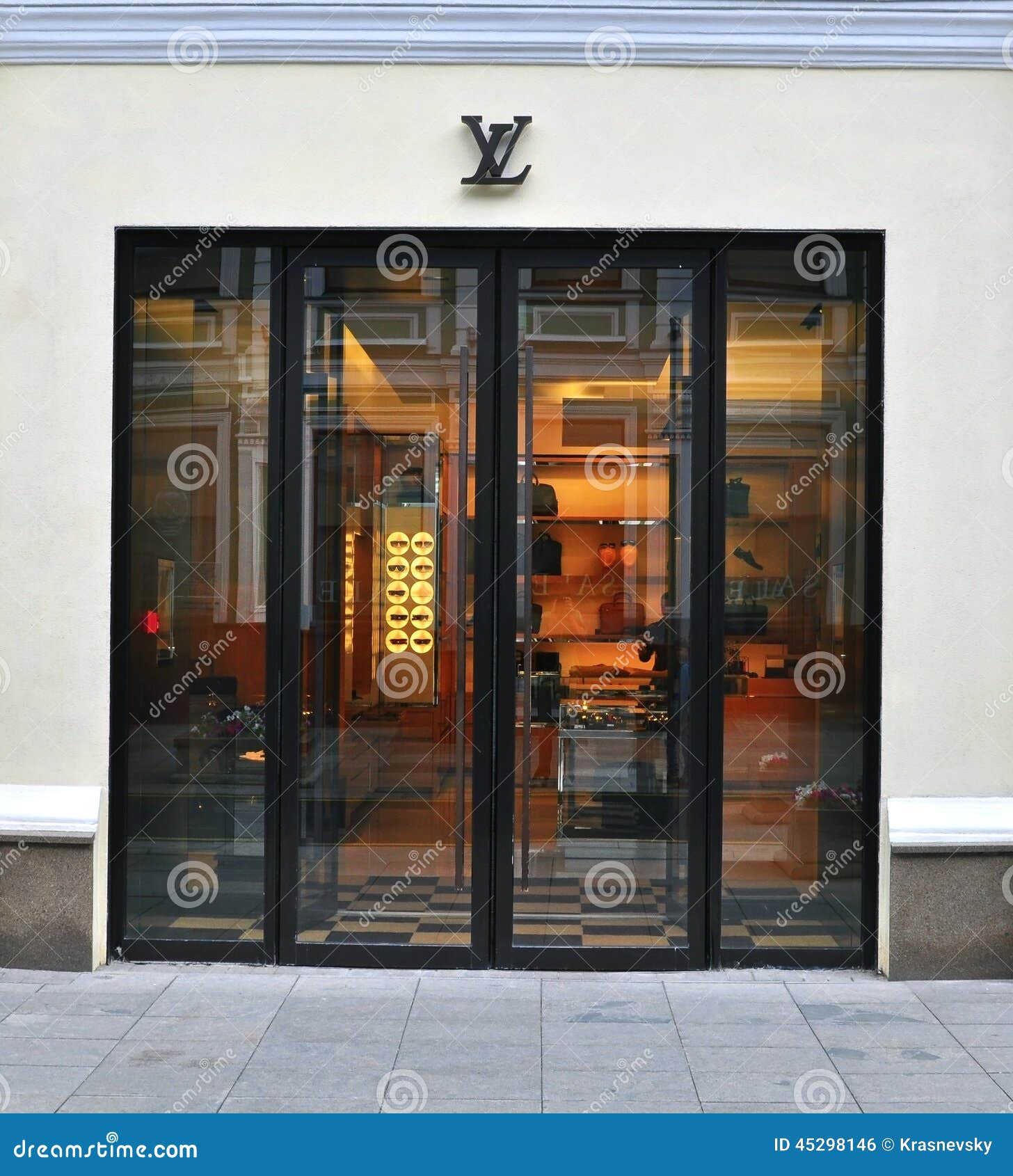 Moscow, Russia - December 1, 2019: Louis Vuitton storefront