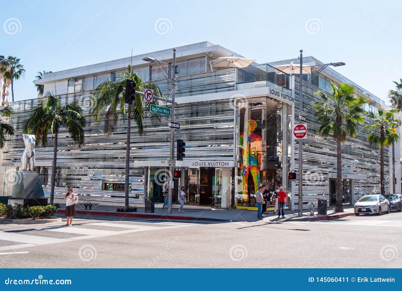 Louis Vuitton Store At Rodeo Drive In Beverly Hills - CALIFORNIA, USA - MARCH 18, 2019 Editorial ...