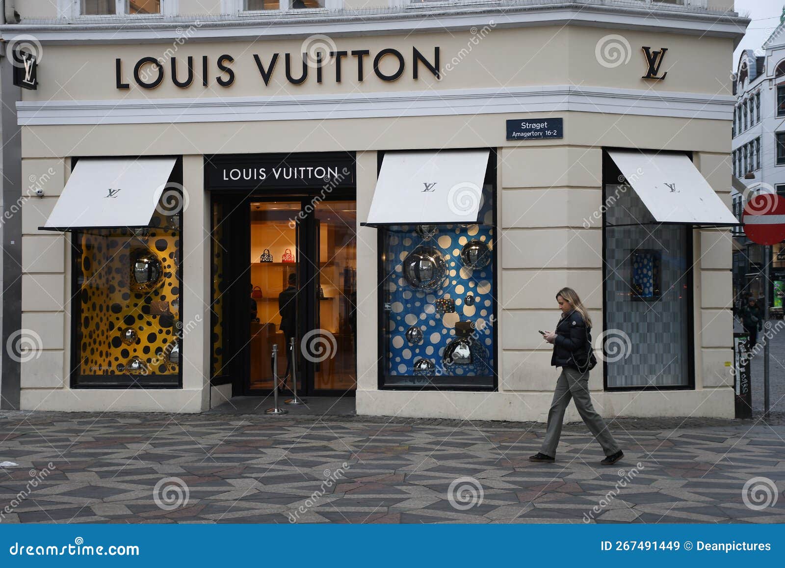 Louis Vuitton Store on Stroeget in Danish Capital Copenhagen Editorial  Stock Image - Image of snow, copenhagen: 267491449