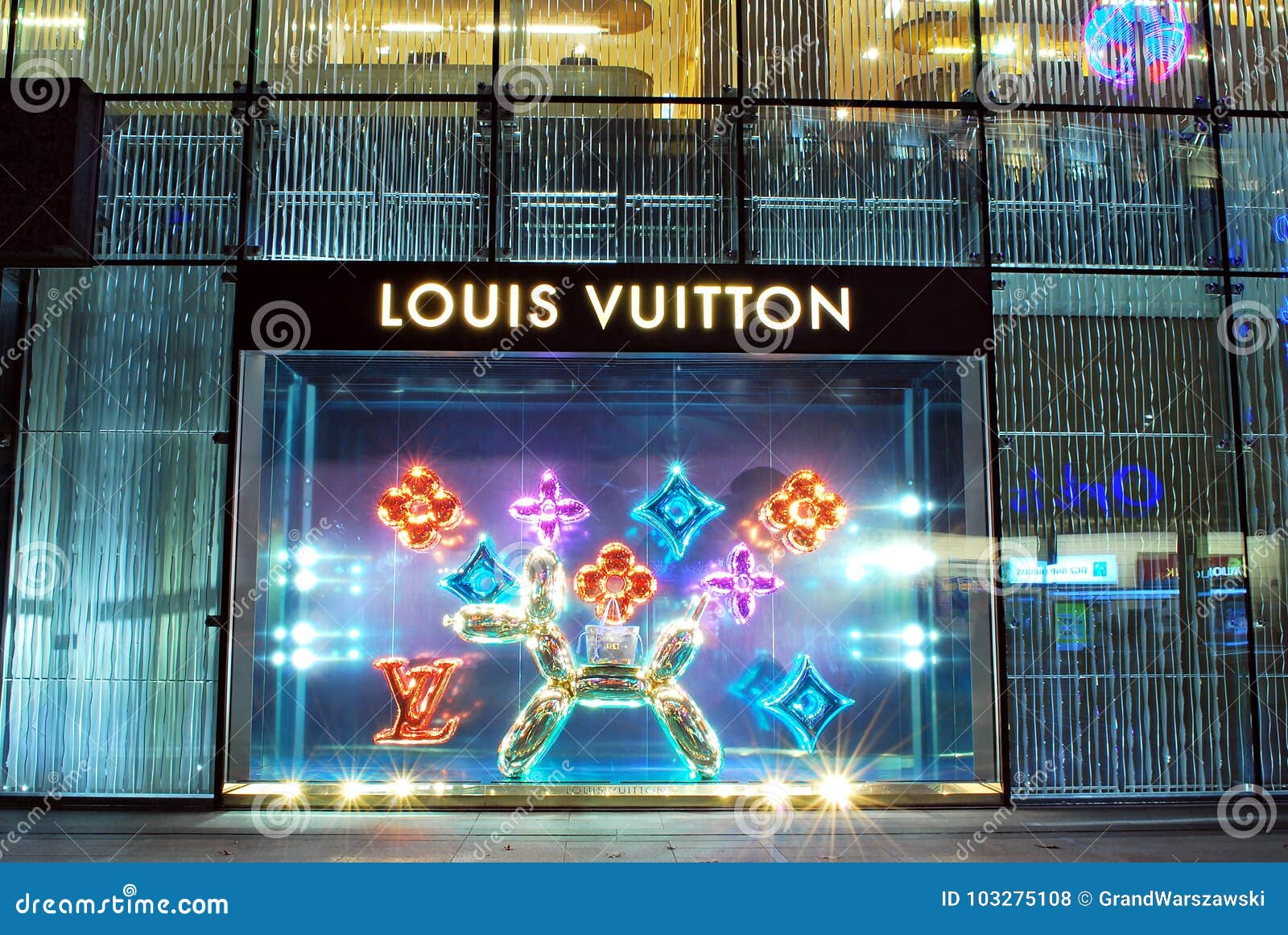 Louis Vuitton store. editorial stock photo. Image of burberry - 103275108