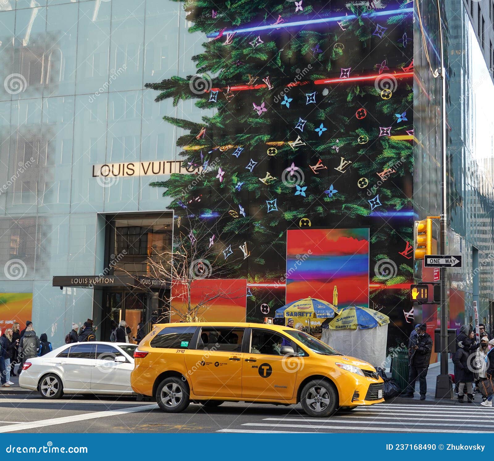 SPS Worldwide LLC - Happy Holidays from Louis Vuitton at 5th Avenue,  sharing the magic of the holiday season with the city of New York. # louisvuitton #louisvuittontower #facade #vinyl #print #installation  #largeformat #