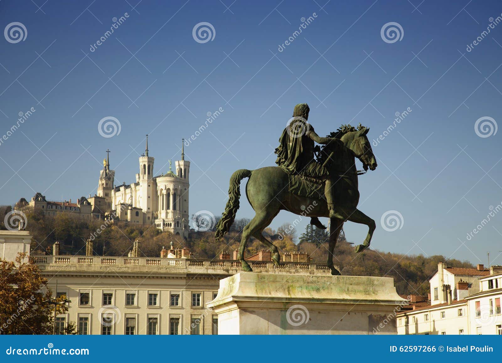 louis xiv equestrian statue at bellecour square