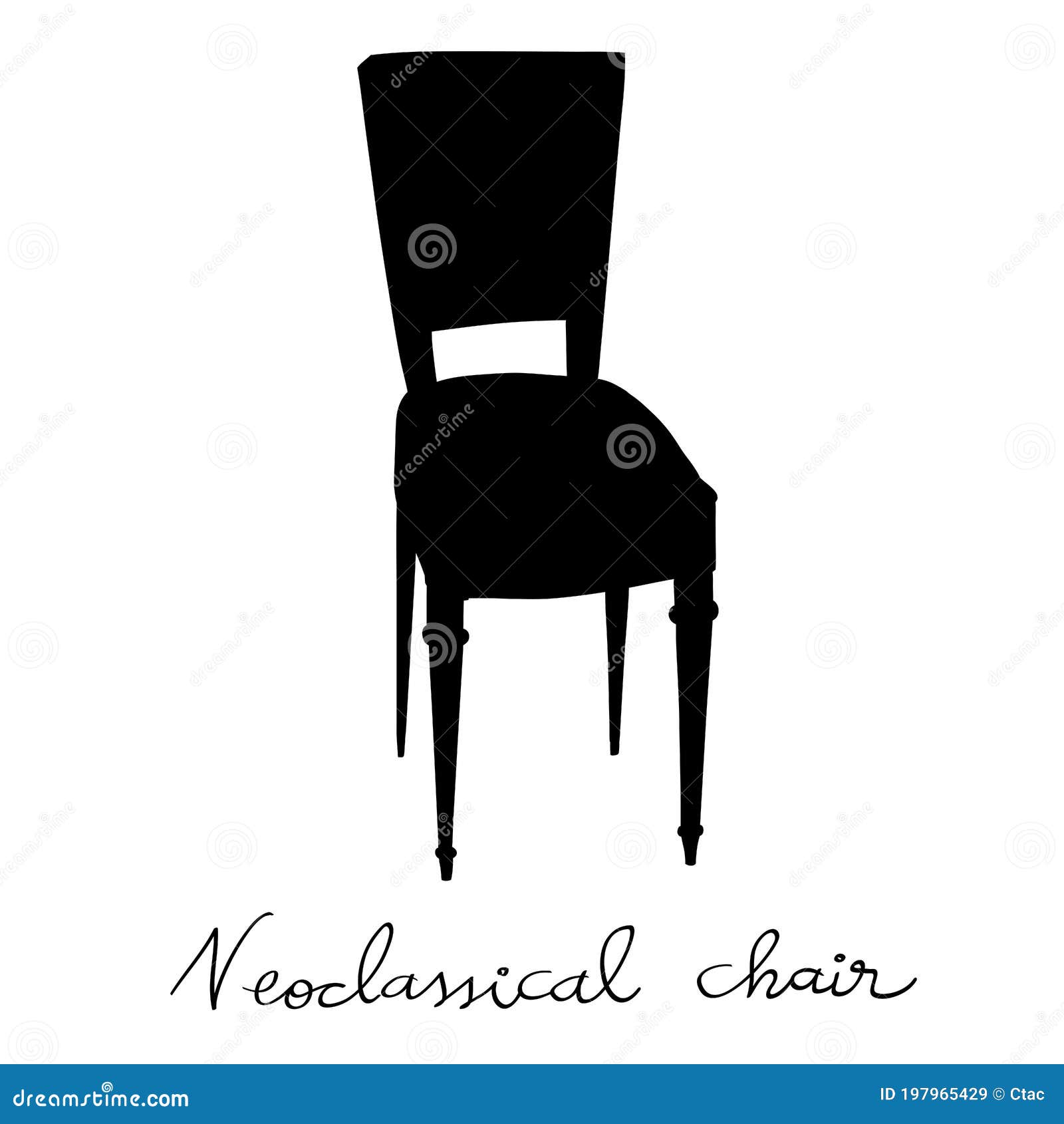 louis xvi neoclassical chair silhouette