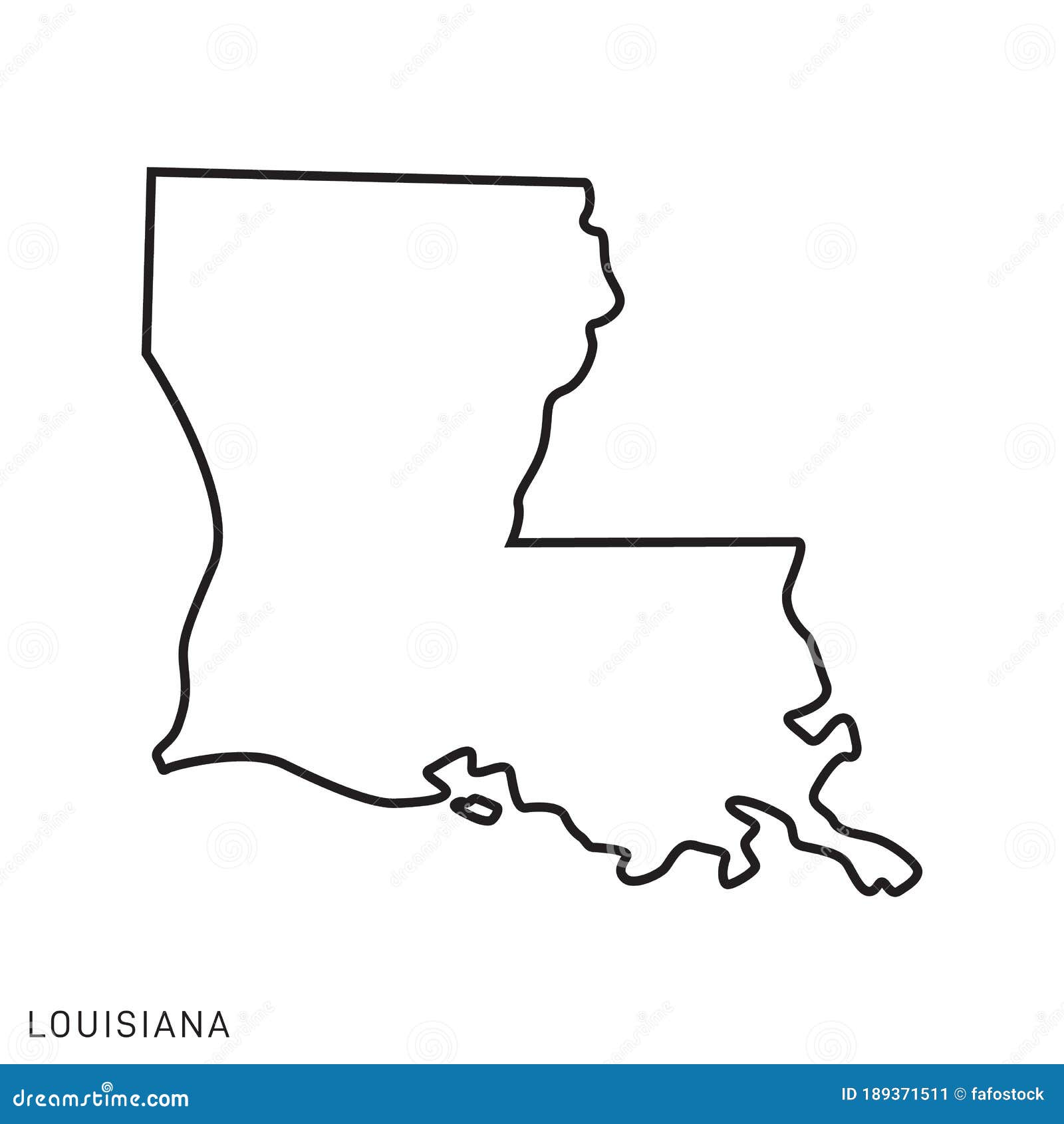 Map of Louisiana Template