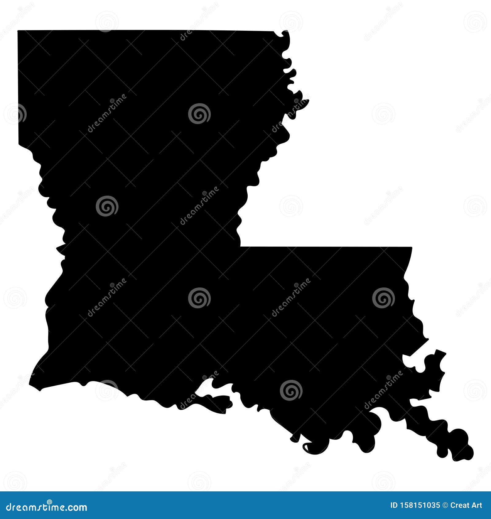 Simple outline map of Louisiana is a state of United States. Sty 21840209  Vector Art at Vecteezy