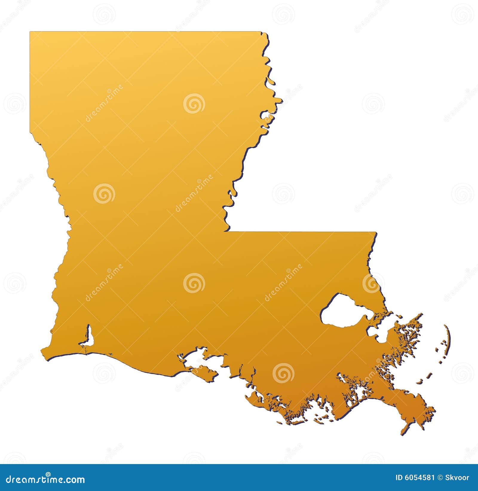Louisiana (USA) map stock illustration. Illustration of louisiana 6054581