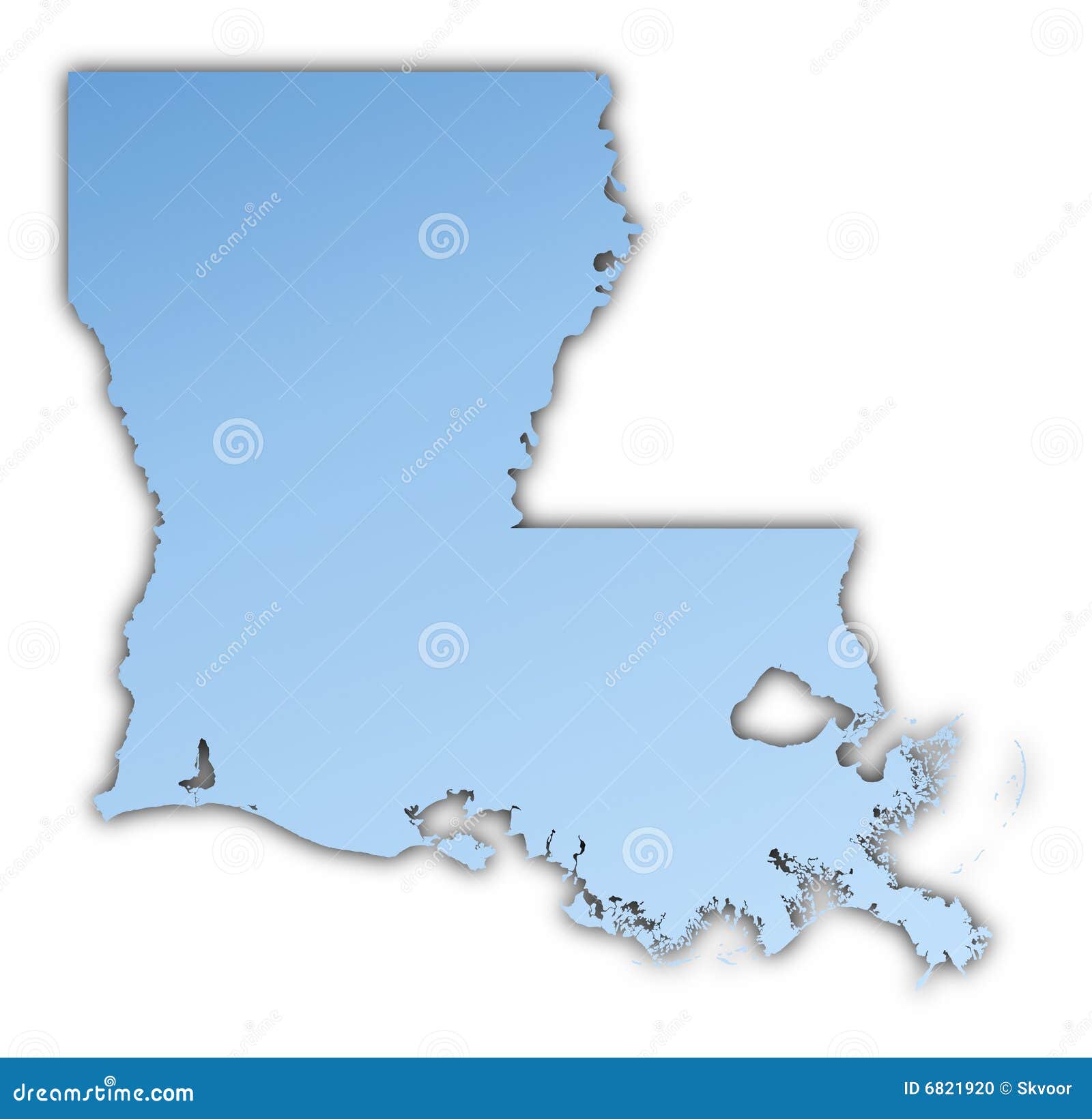 Louisiana(USA) map stock illustration. Illustration of mapping 6821920