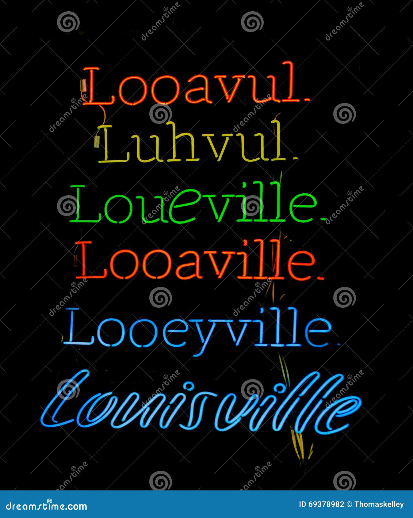 Louisville Kentucky Pronunciations Stock Photo - Image of siqn, derby: 69378982