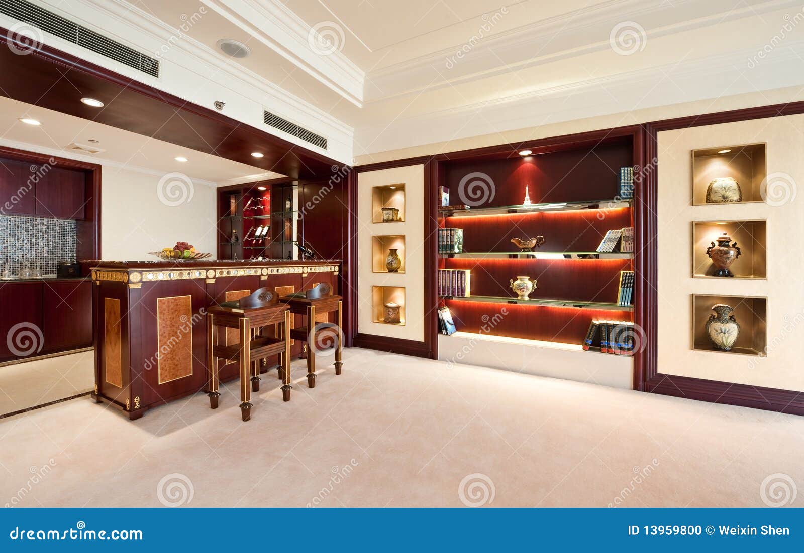 Lounge Bar in Luxury Suite in Hotel Stock Photo Image of collection