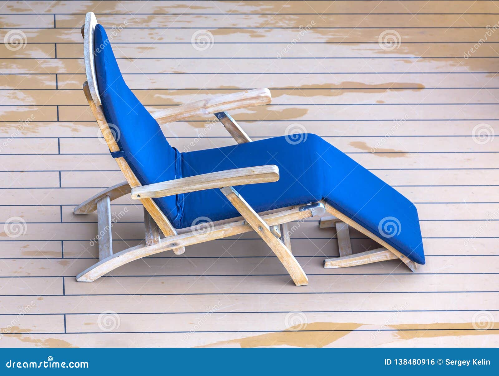 Lounge Chair on Deck of Cruise Ship Stock Photo Image of ocean