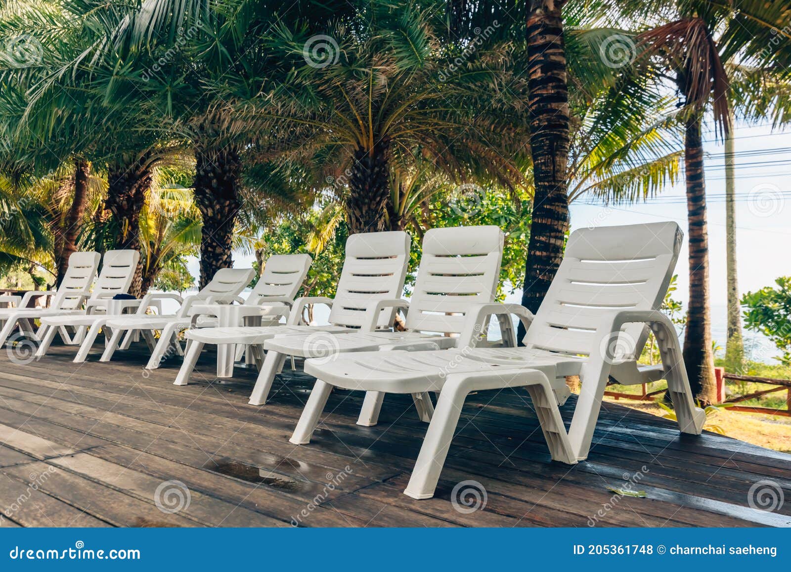 Lounge Chairs Near the Pool at the Hotel Stock Photo Image of