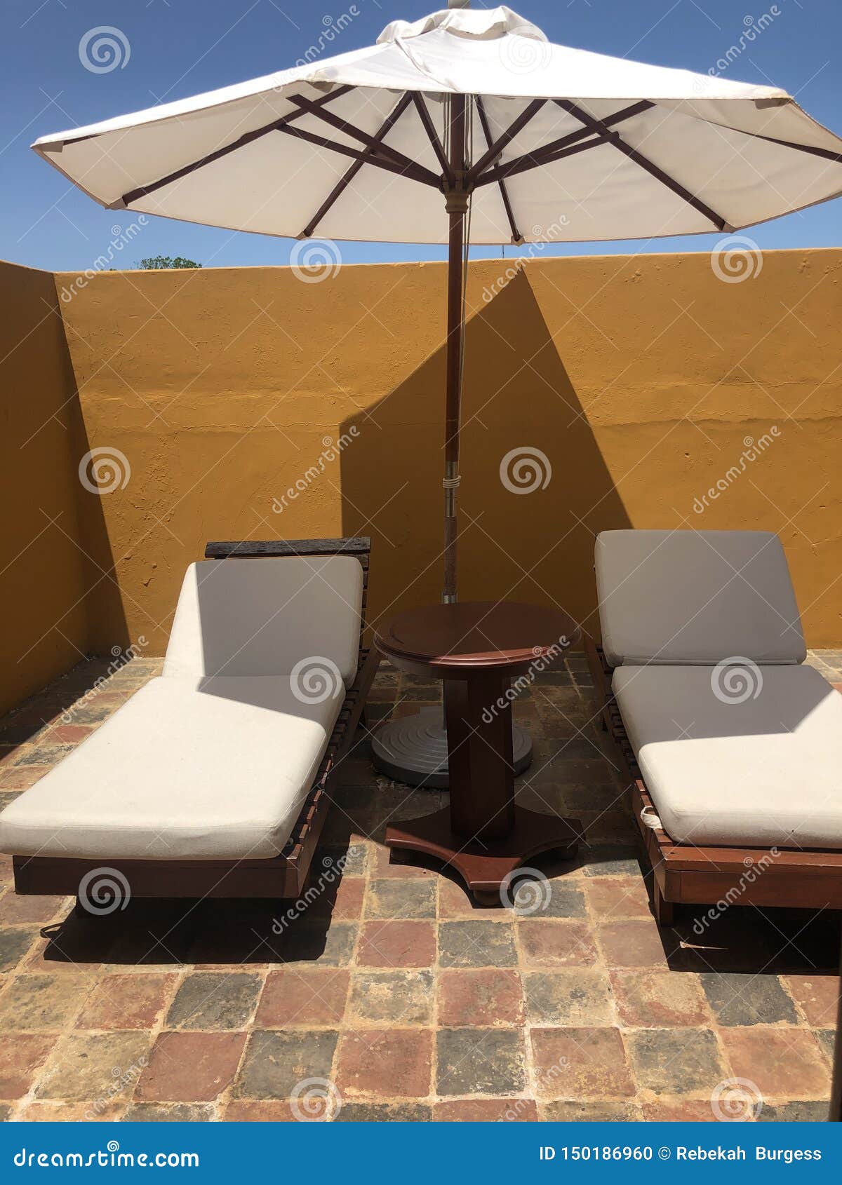 Lounge Chairs And Shade Umbrella Stock Photo Image Of Design