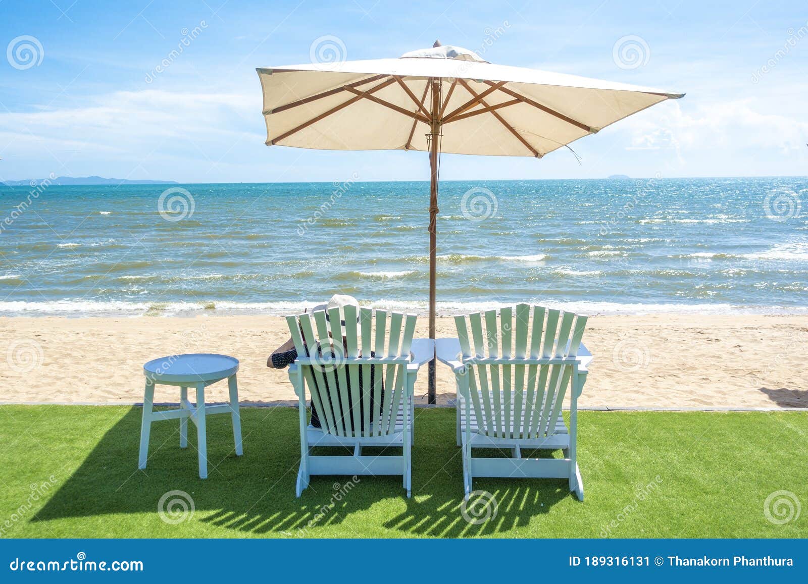 Lounge Chairs with Sun Umbrella on a Beach Stock Image Image of coast