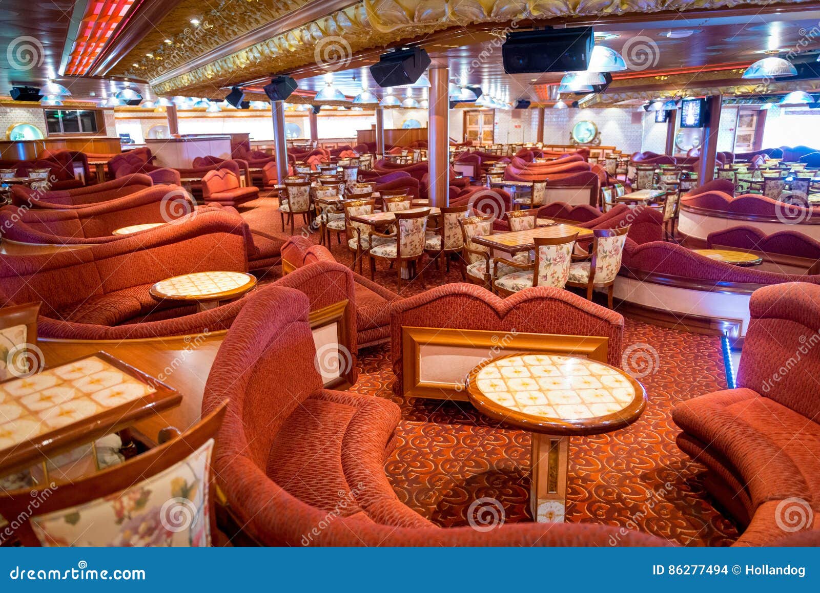 Lounge In The Cruise Ship Editorial Stock Image Image Of