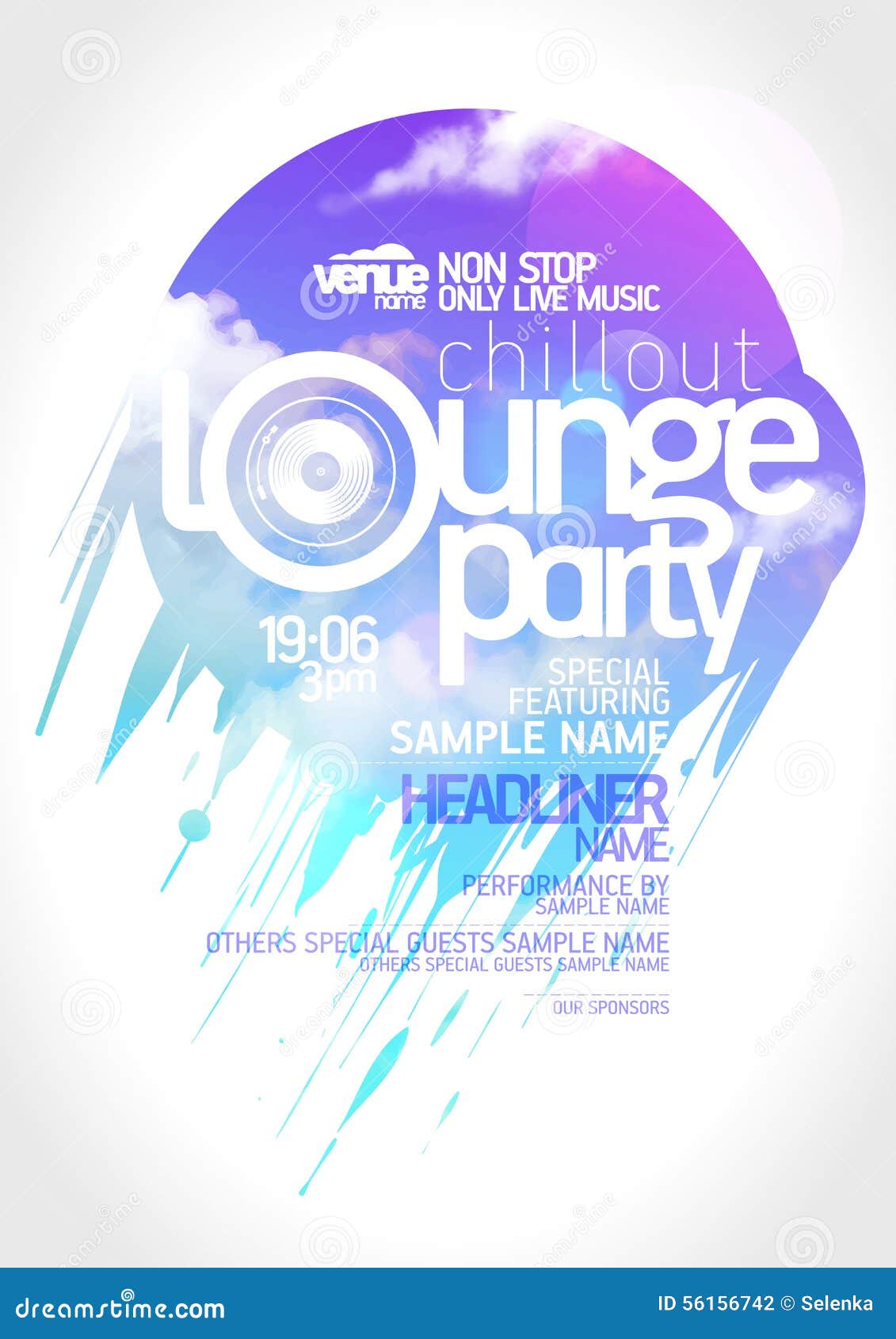 Lounge Party Poster Design. Stock Vector Image 56156742