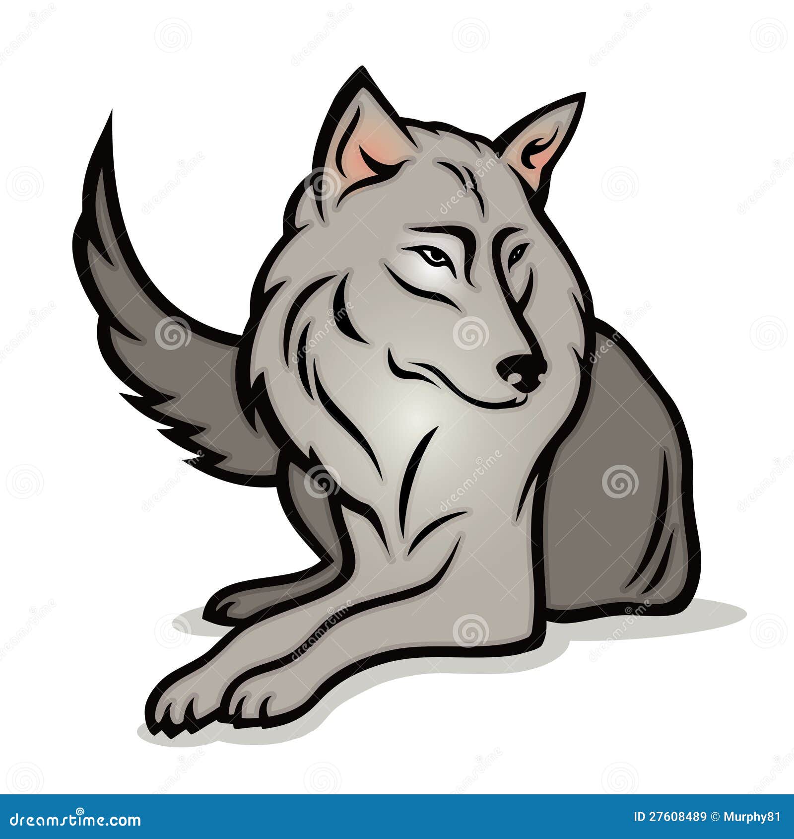 Loup De Dessin Anime Illustration De Vecteur Illustration Du Chasse