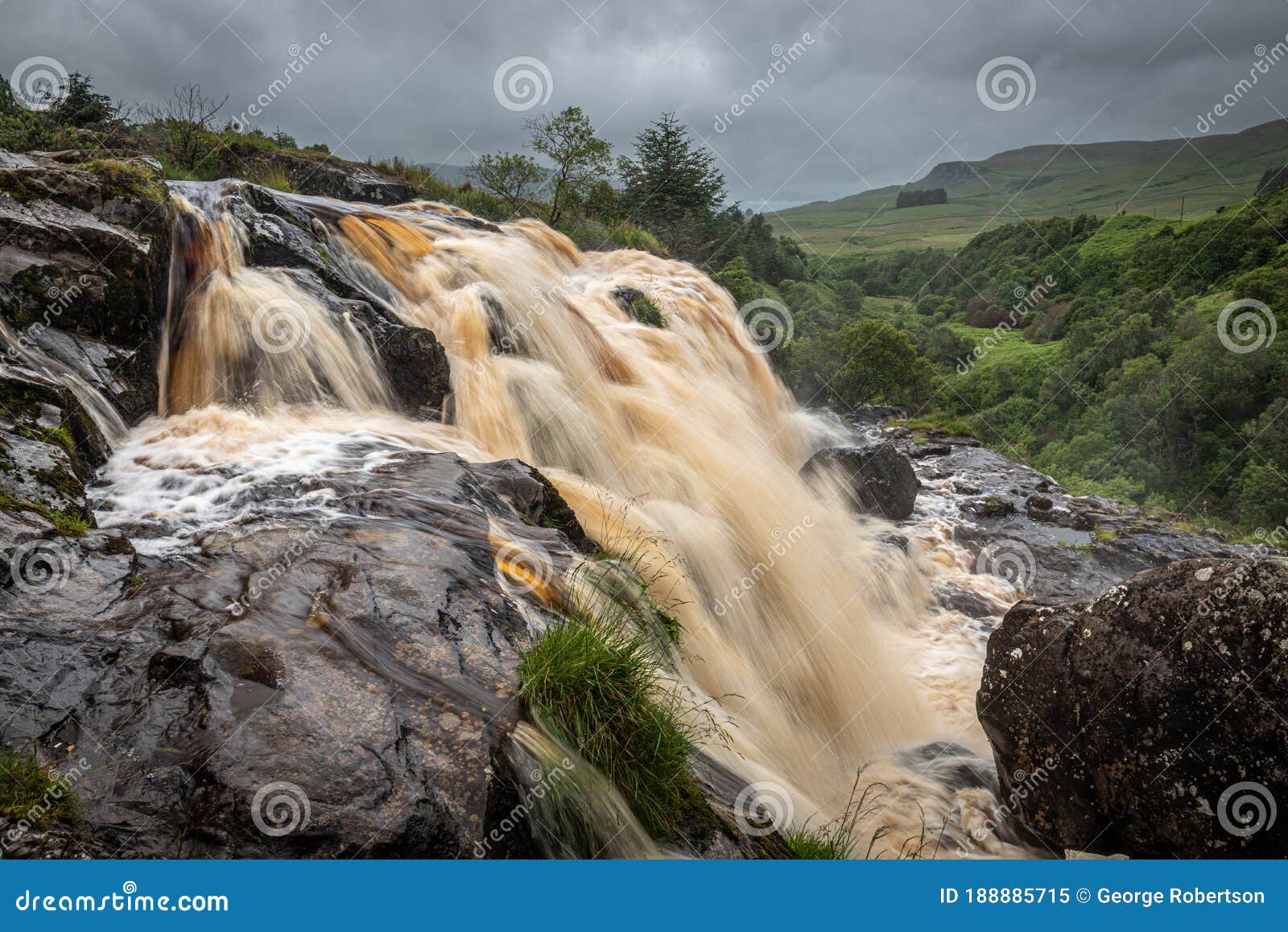 loup of fintry waterfalls, scotland