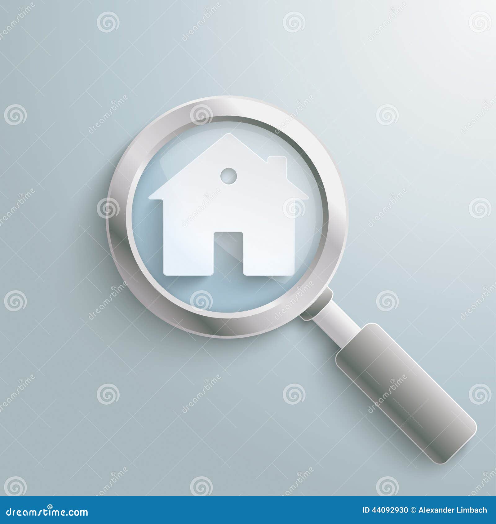 Loupe House stock vector. Illustration of archive, modern 44092930