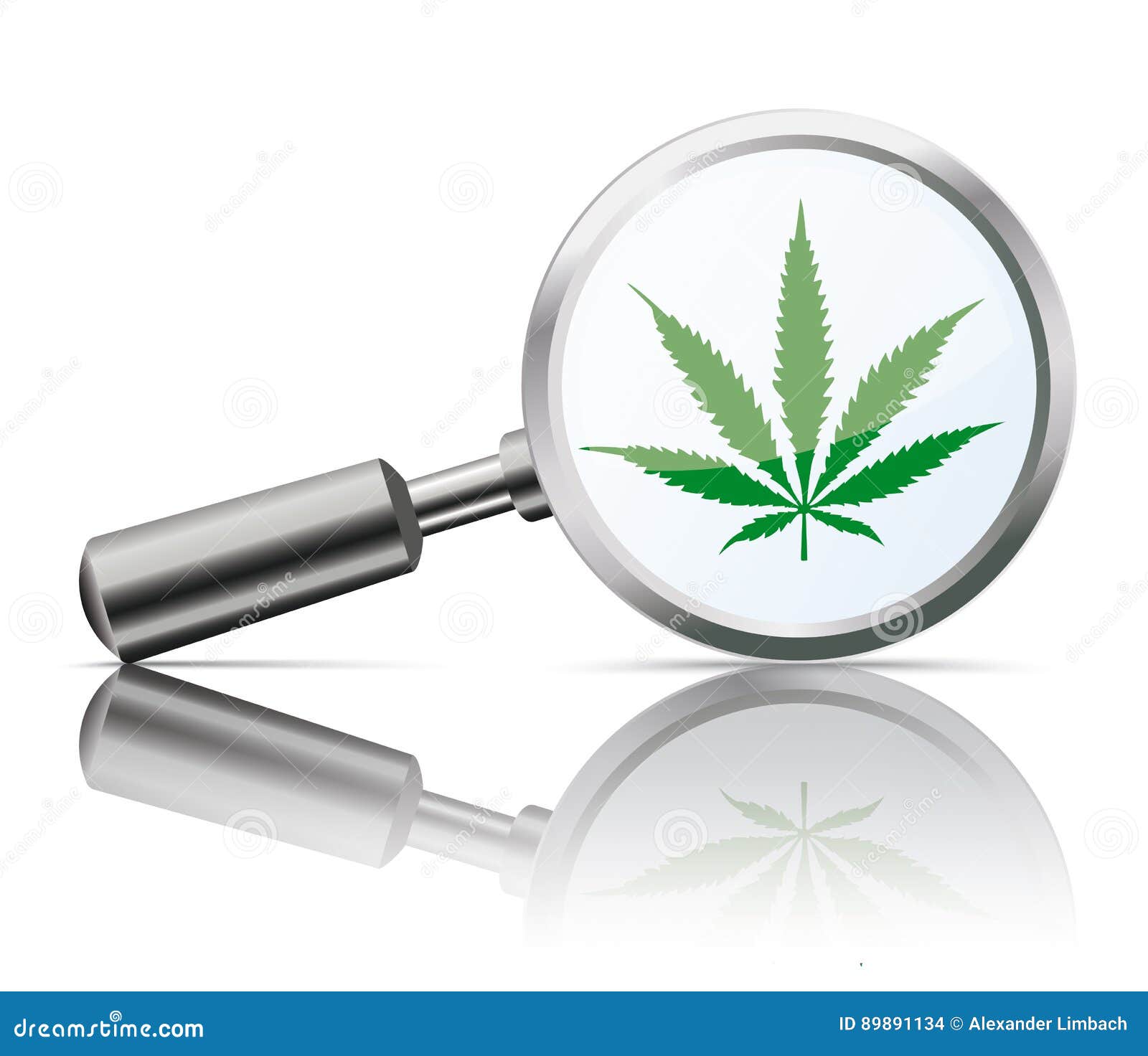 Loupe Mirror Cannabis stock vector. Illustration of grass 89891134