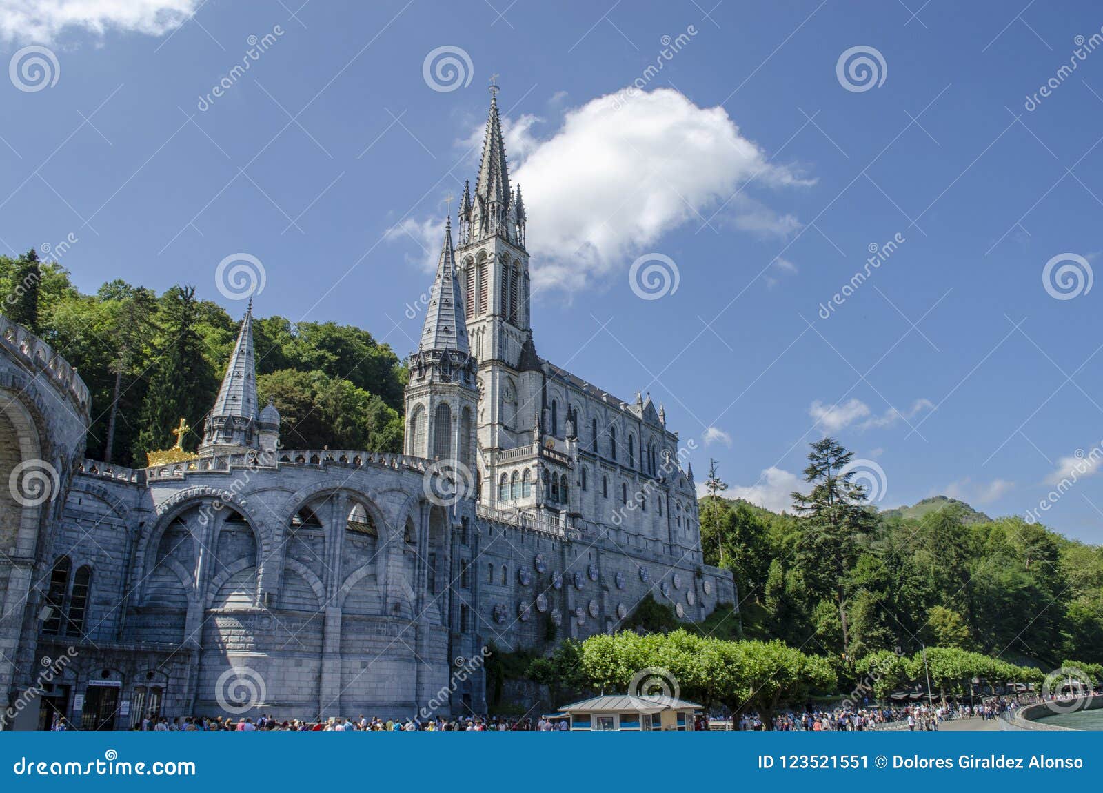 Rosary Basilica in Lourdes, Hautes-Pyrenees, France Editorial Photo ...