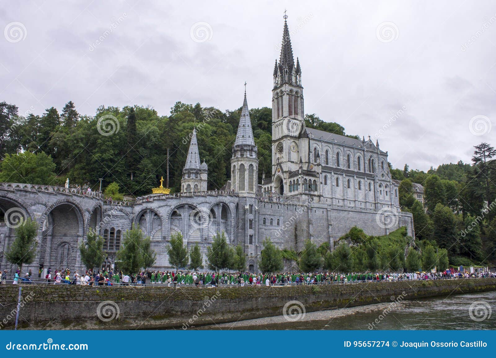 Lourdes, France editorial stock image. Image of golden - 95657274