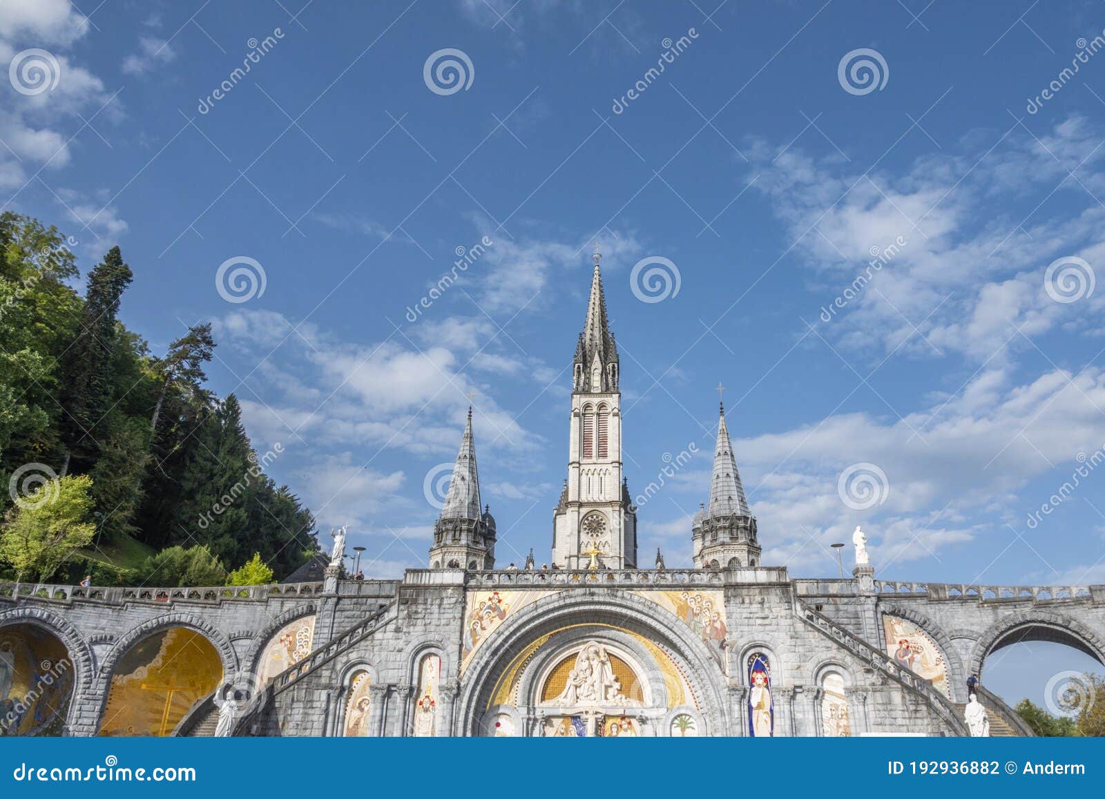 LOURDES, FRANCE - SEPTEMBER 14 2019: the Sanctuary of Our Lady of ...
