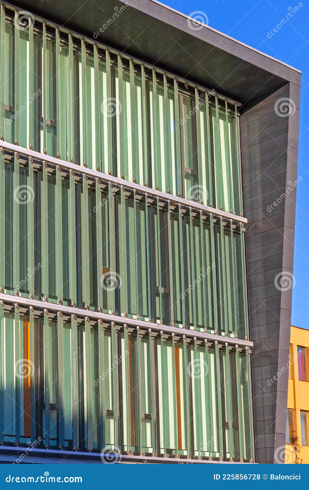 Louvre Glass Pyramids Side View Editorial Image