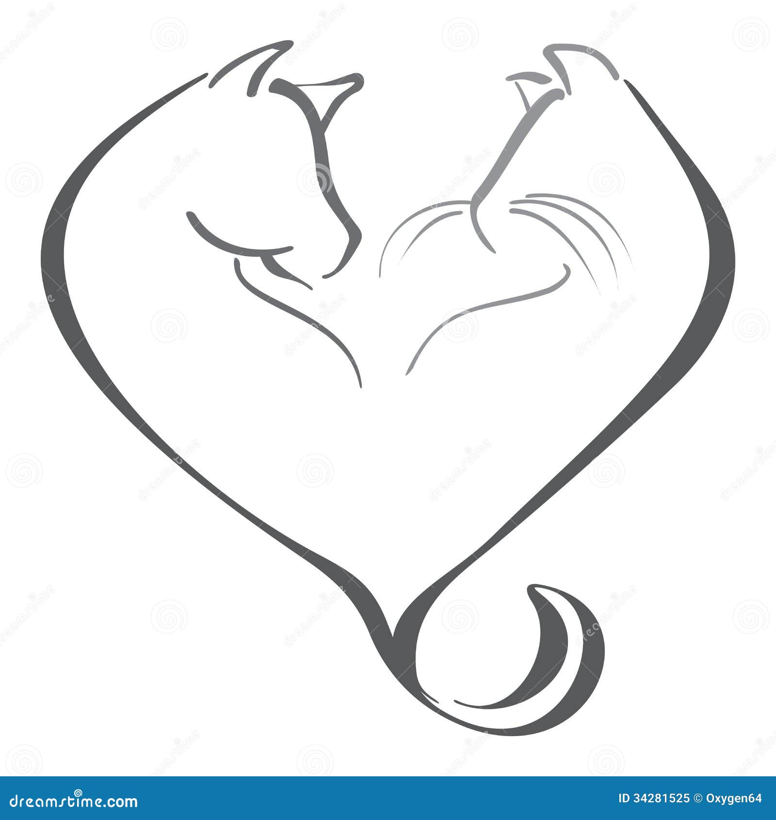 Love for animals stock vector. Illustration of loving - 34281525
