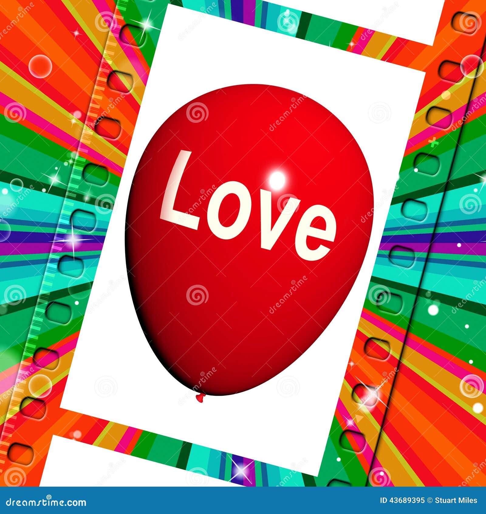 love balloon shows fondness and affectionate feeling