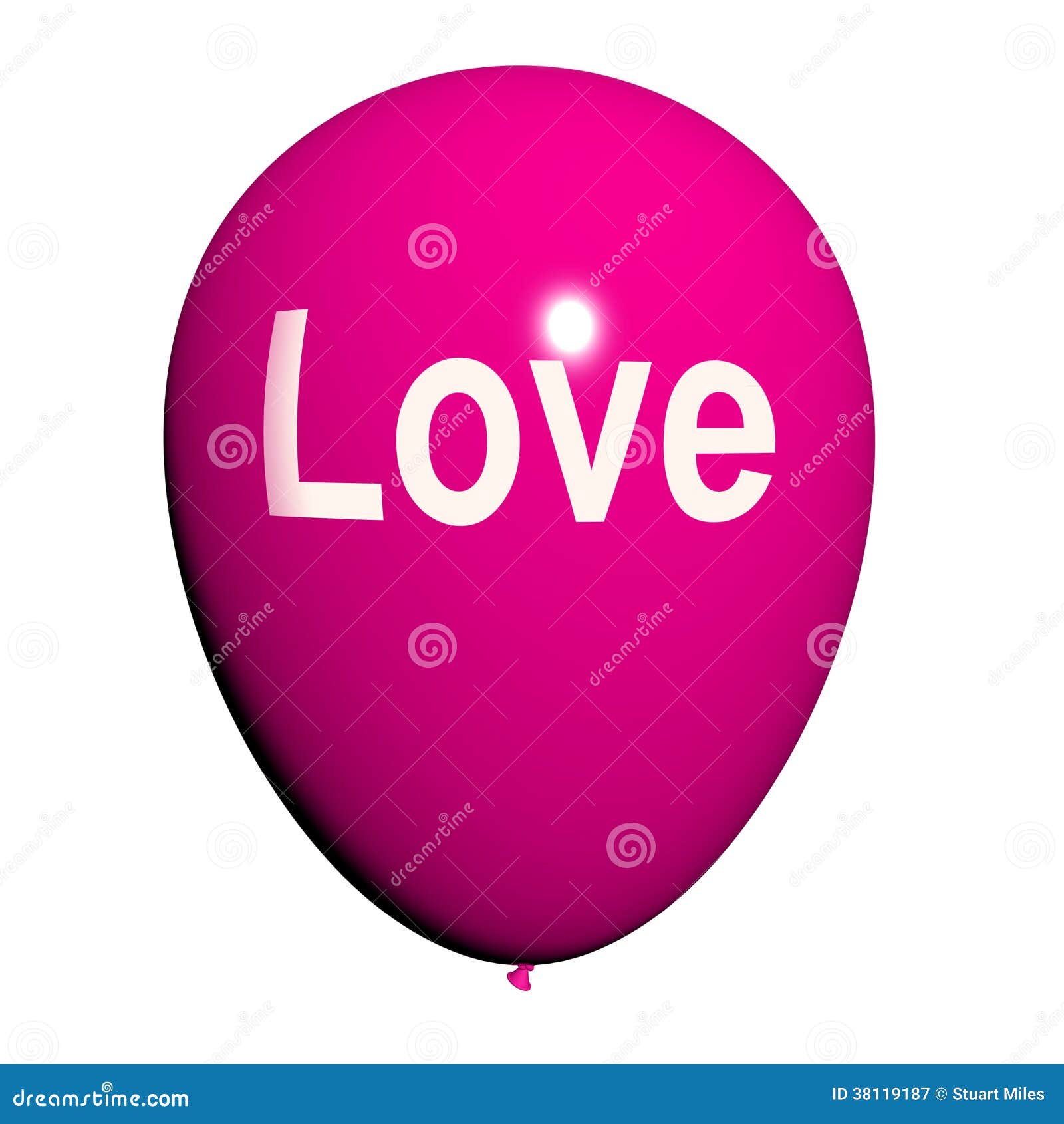 love balloon shows fondness and affectionate feelings