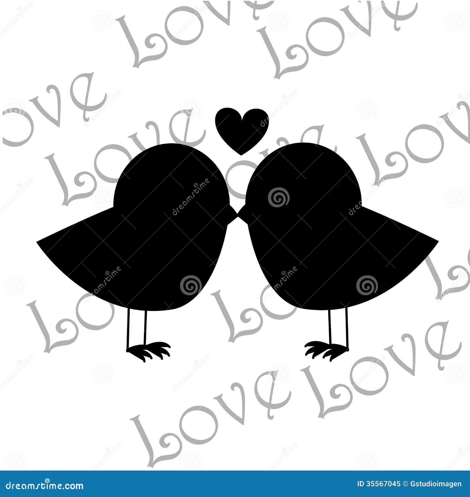 Love birds stock vector. Illustration of background, bird 35567045