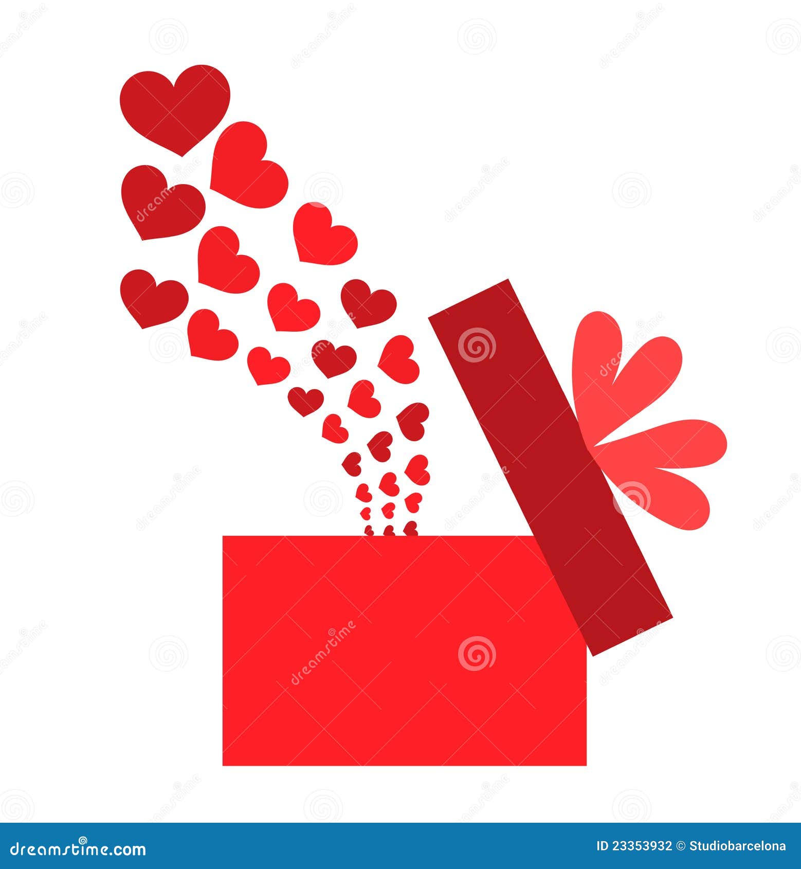 Love box stock vector. Illustration of card, lovely, ribbon 23353932
