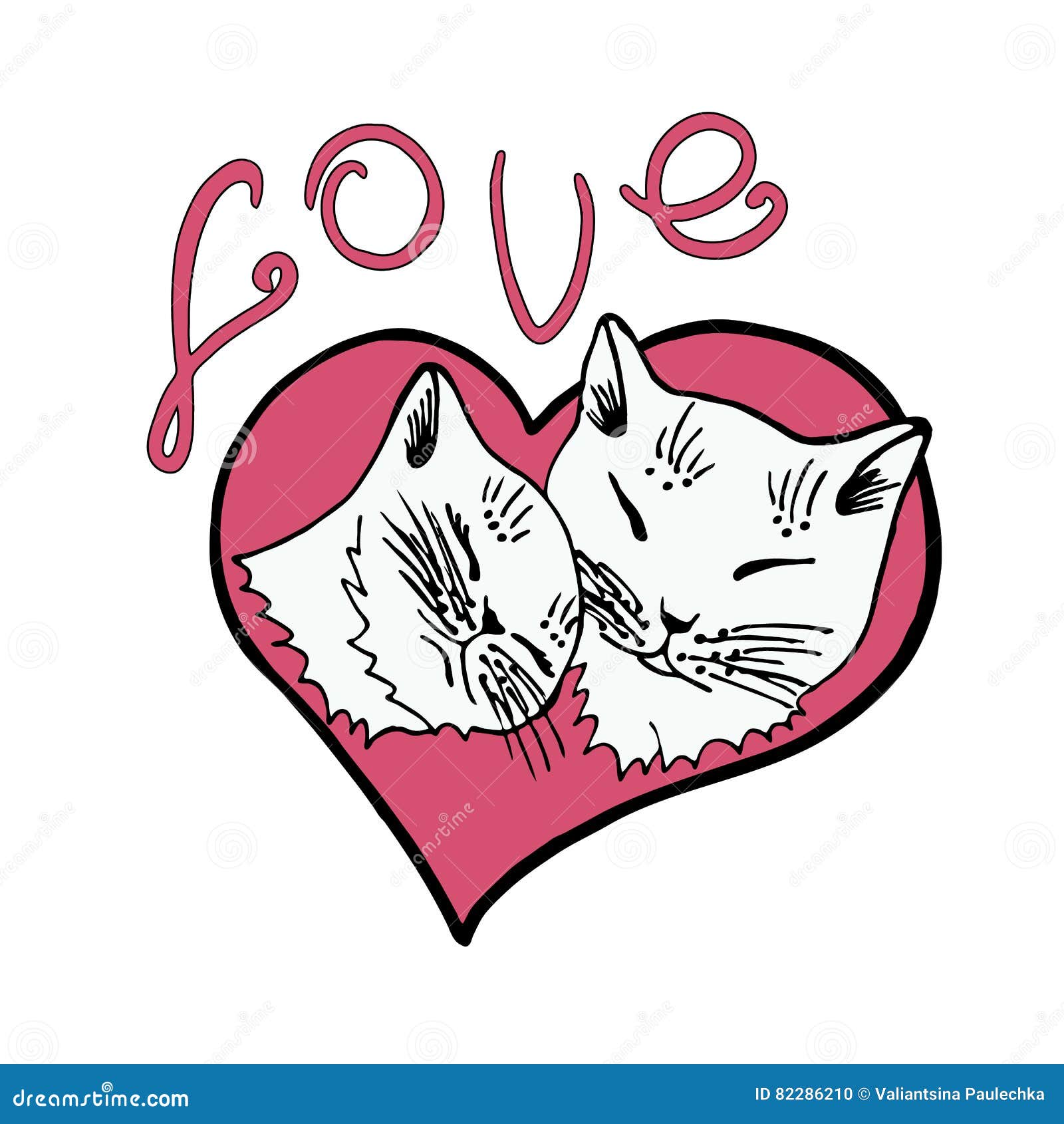 Love Cats, Cat, Kitten, Cute Cat Sketch Vector Illustration Stock Vector -  Illustration of inscription, icon: 82286210