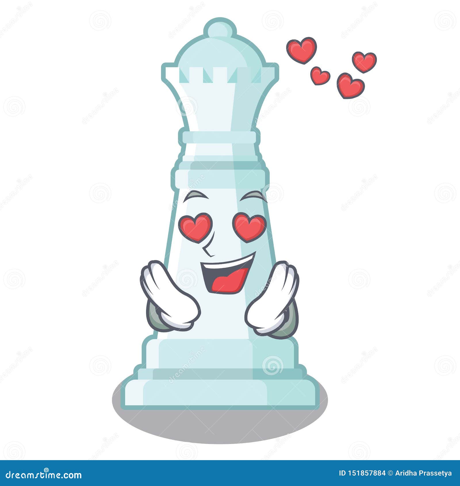 in love chess queen in the cartoon 