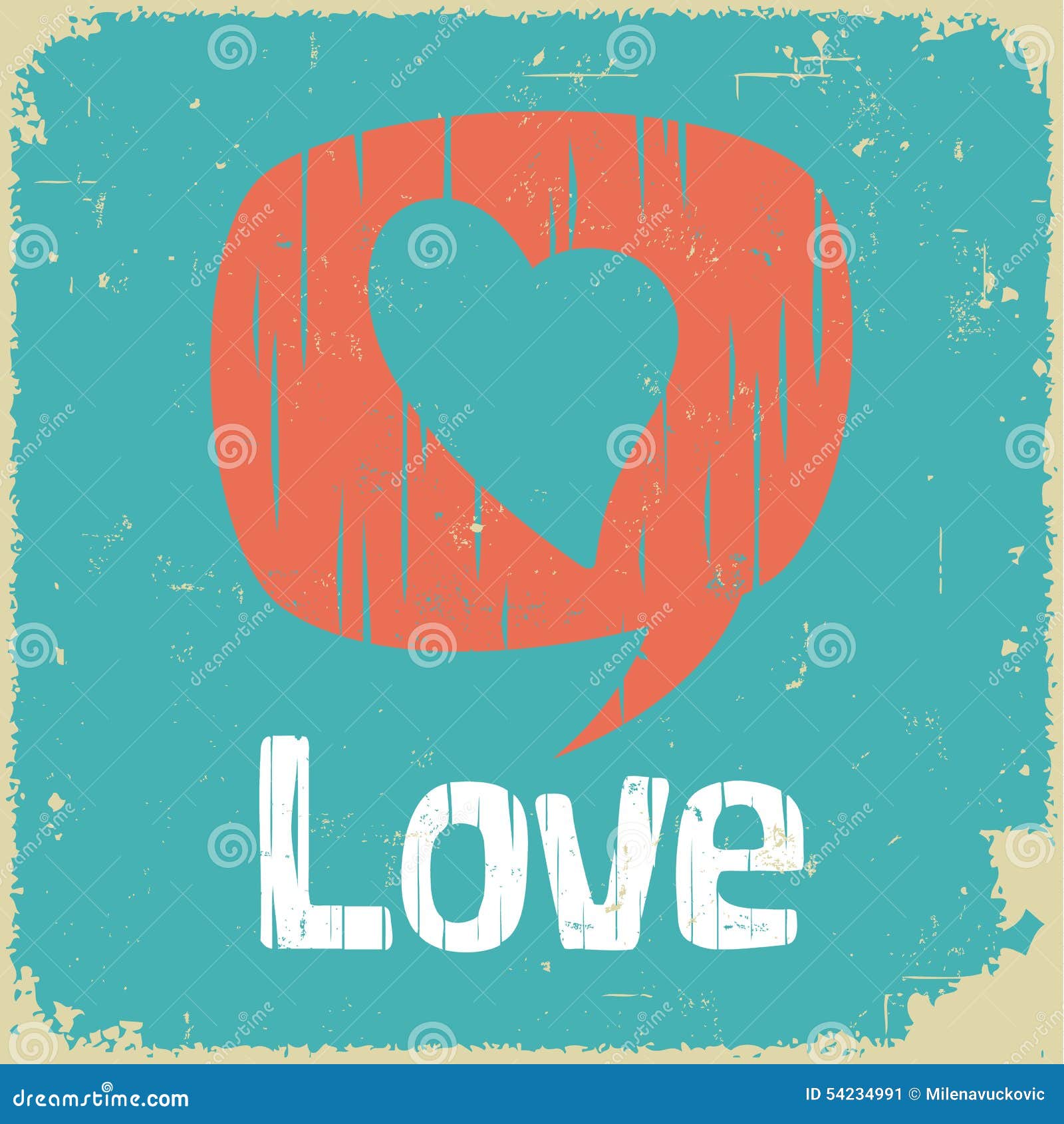 Love Communication in Retro Style Stock Vector - Illustration of frame ...